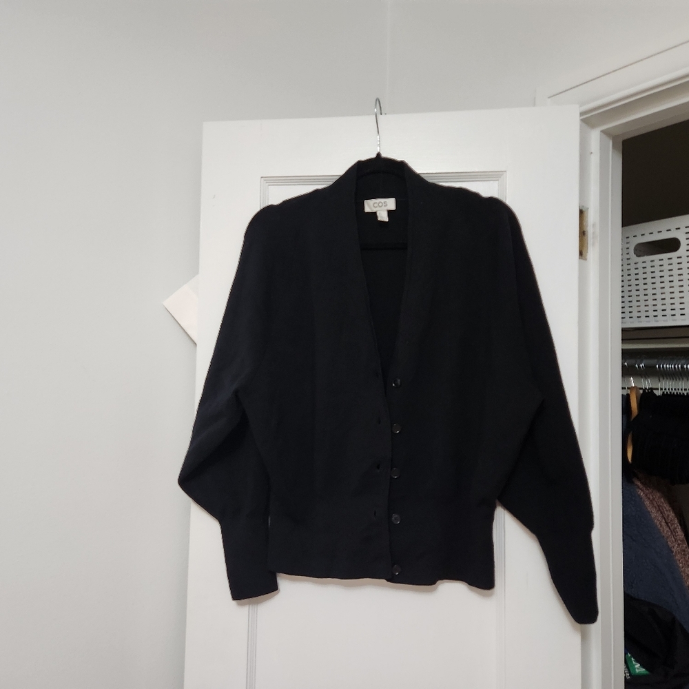 COS Knit Cardigan Size Large Black